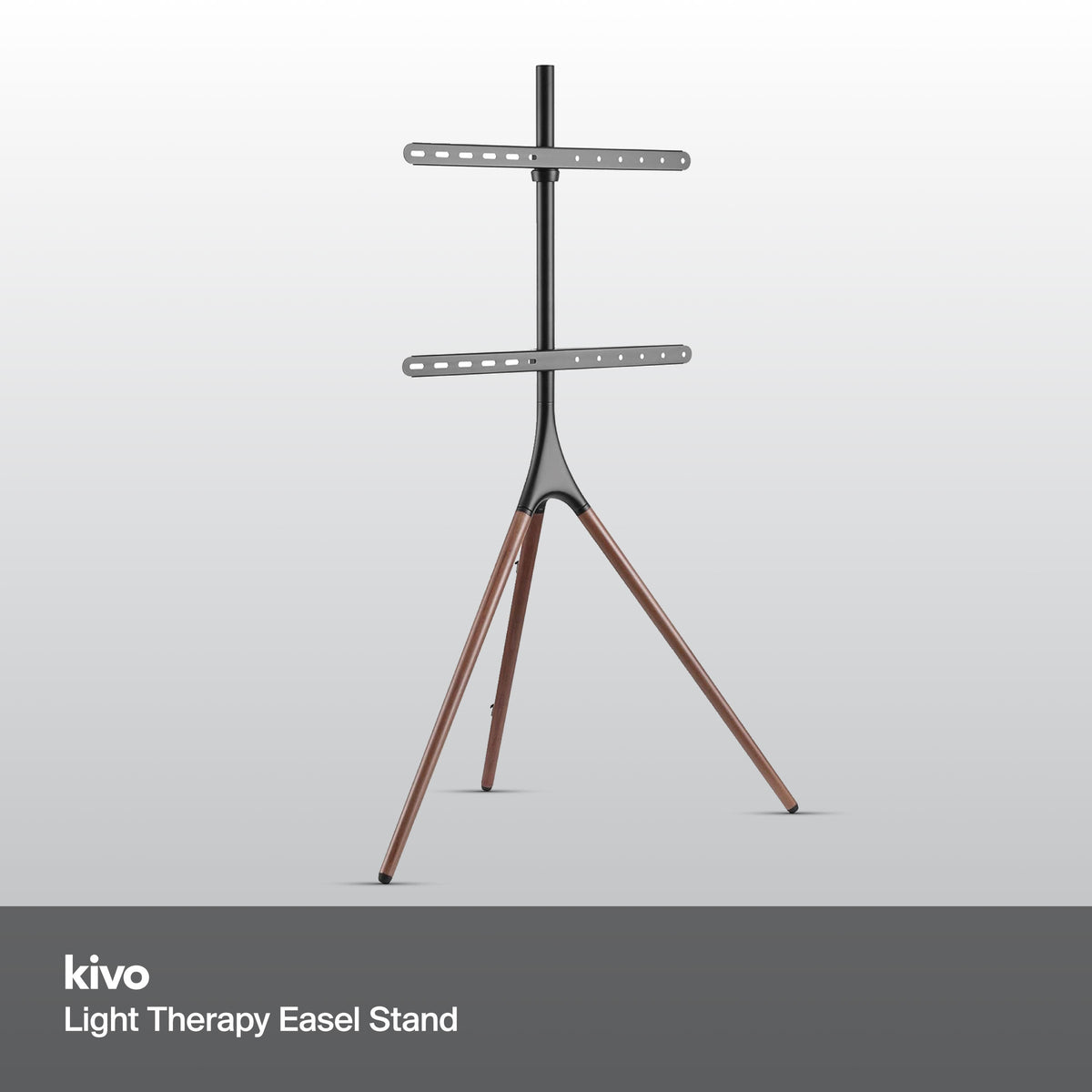 Kivo Easel: Walnut Wood + Steel Light Therapy Panel Stand