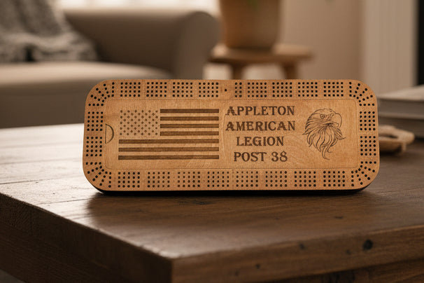Large 4-Player Cribbage Board - 24" x 9.5" | Personalized Gift
