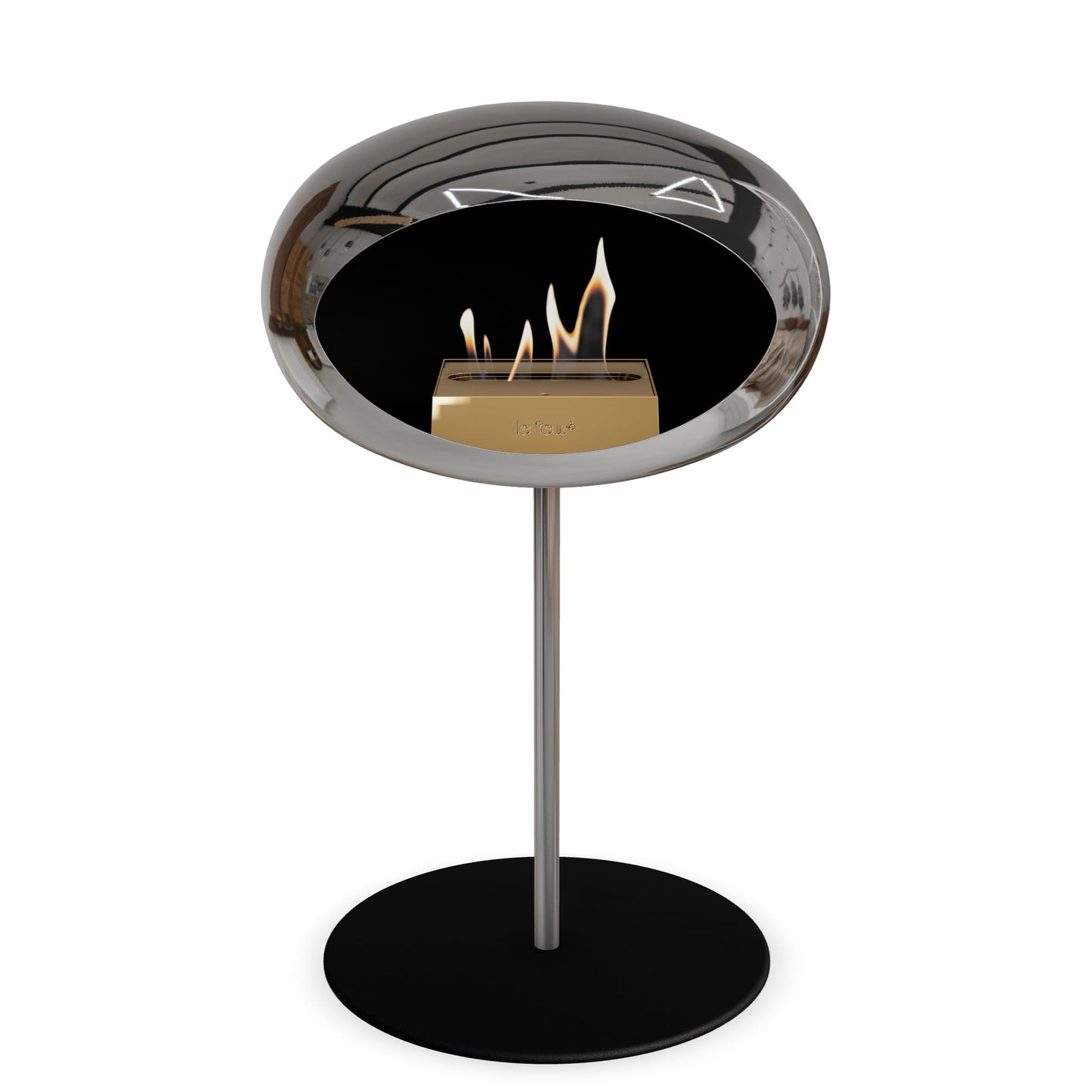 Le Feu Steel Low Dome <br>Chromed Silver