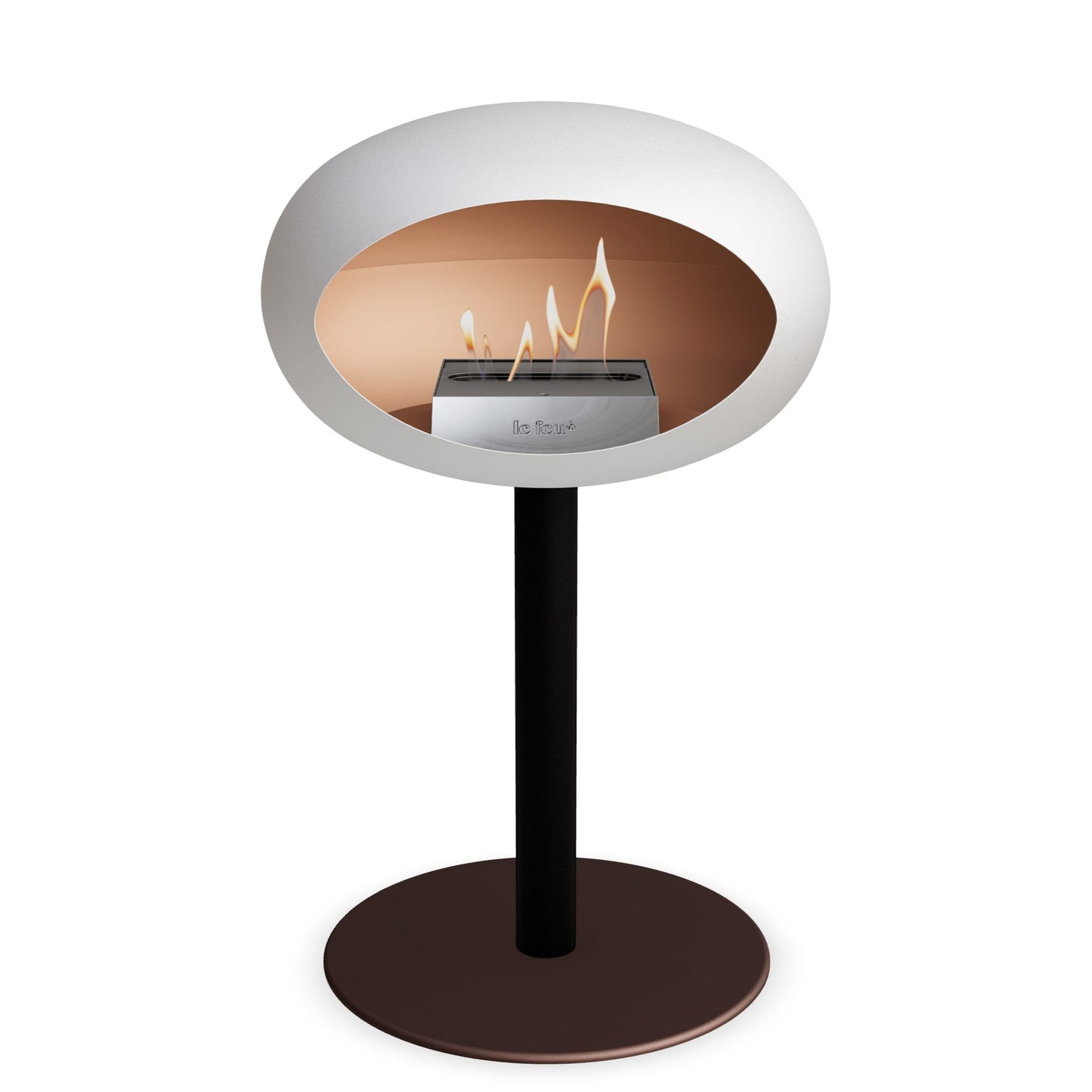 Le Feu Steel Low Dome <br>White
