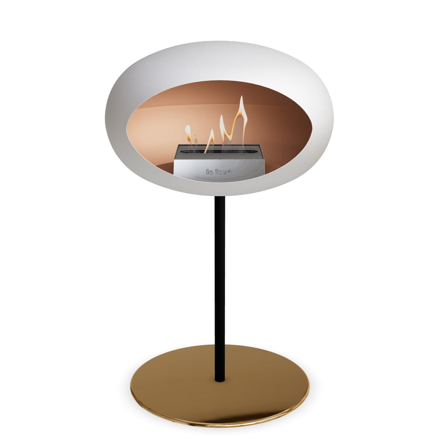 Le Feu Steel Low Dome <br>White