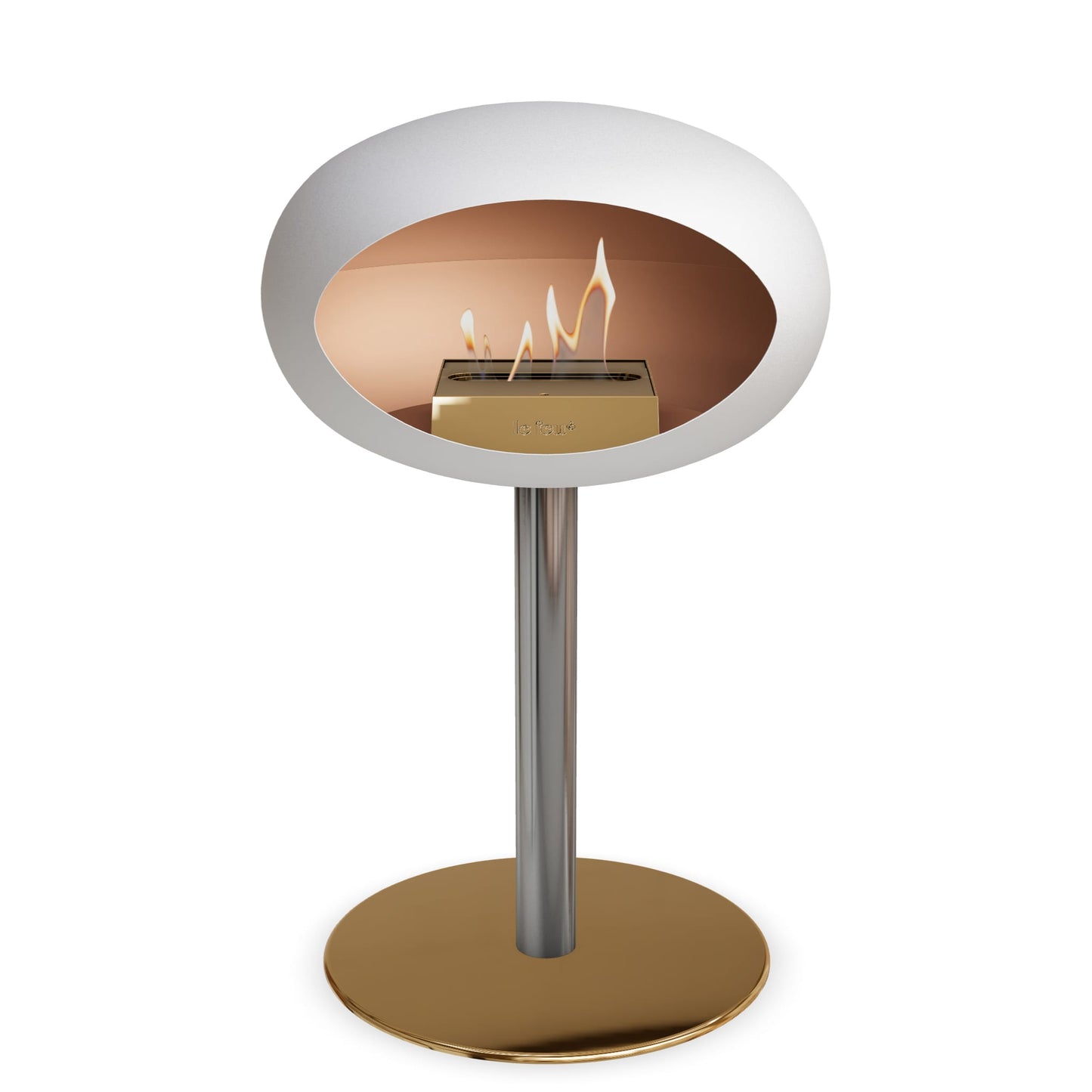 Le Feu Steel Low Dome <br>White