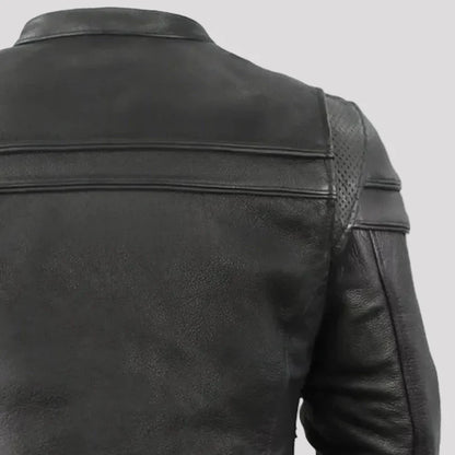 Women's Motorcycle Jacket. Vented Cowhide with Zip-Out Thermal Liner