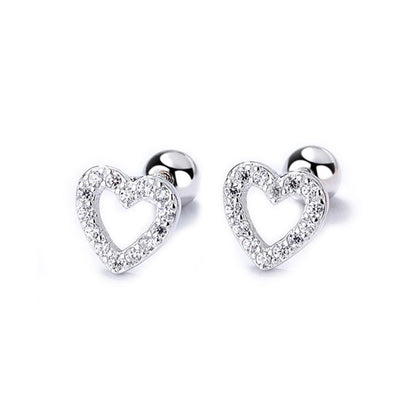 Boucles d'oreilles Coeurs en argent sterling