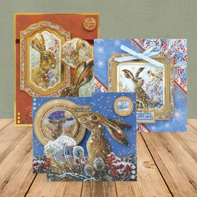 Meadow Hares At Wintertime Luxury Topper Collection