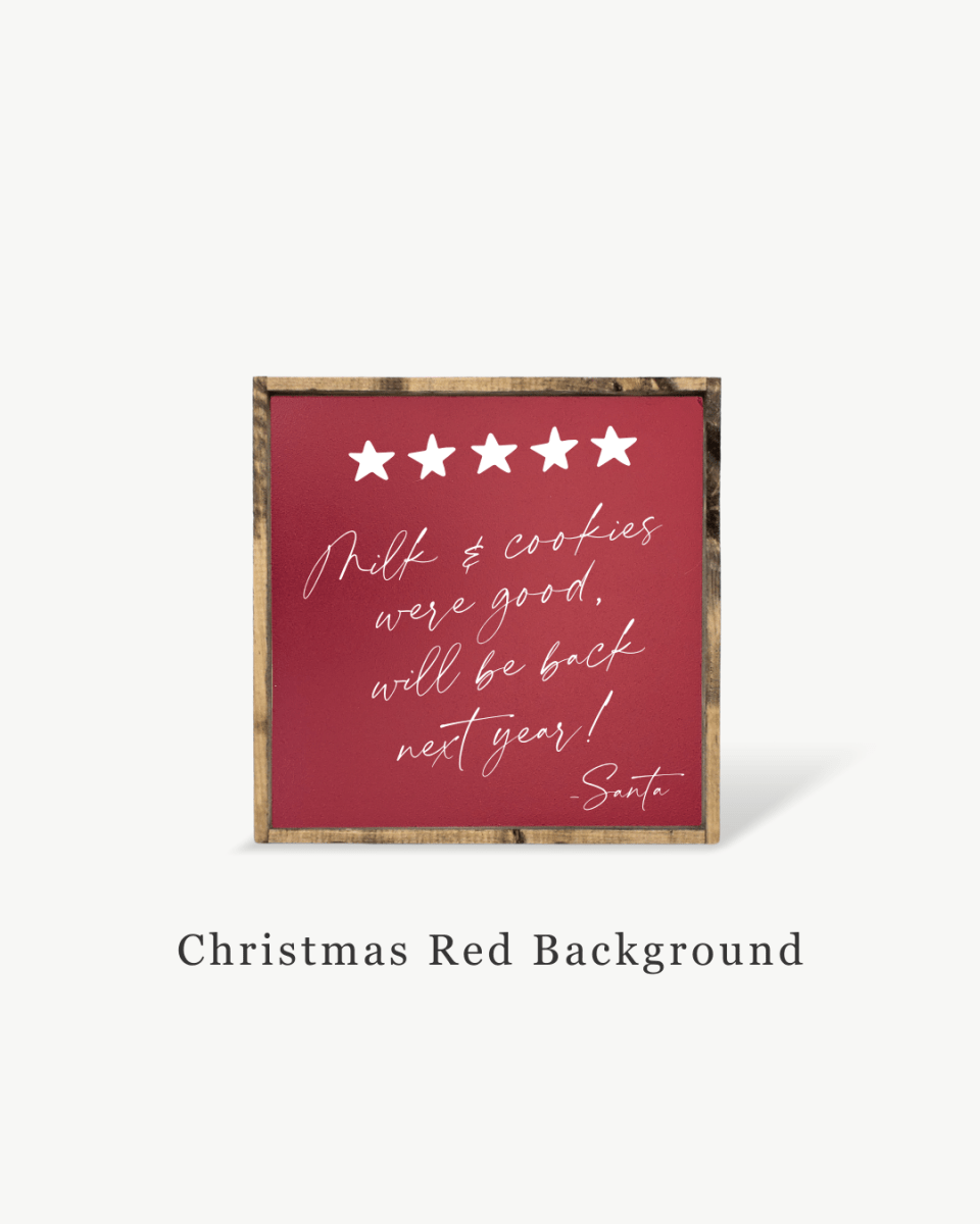 Milk & Cookies Santa Review - Framed Christmas Print