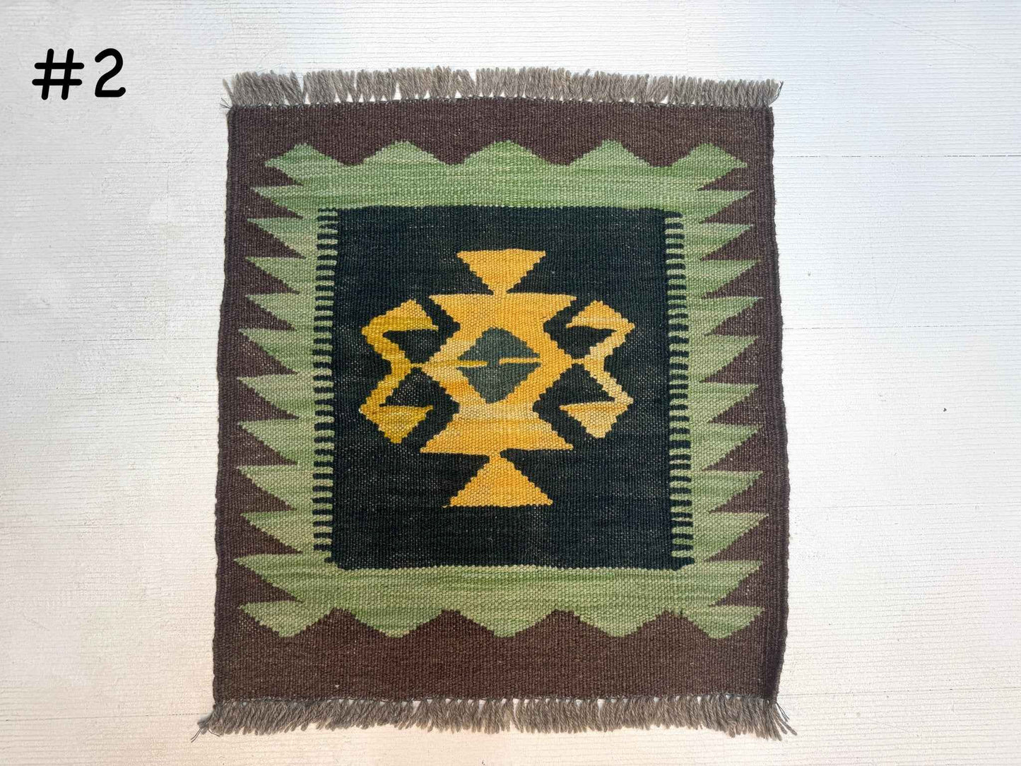 Mini Afghan Kilim Rugs | 2' x 2'