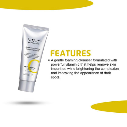 MISSHA Vita C Plus Clear Complexion Foaming Cleanser 120ml