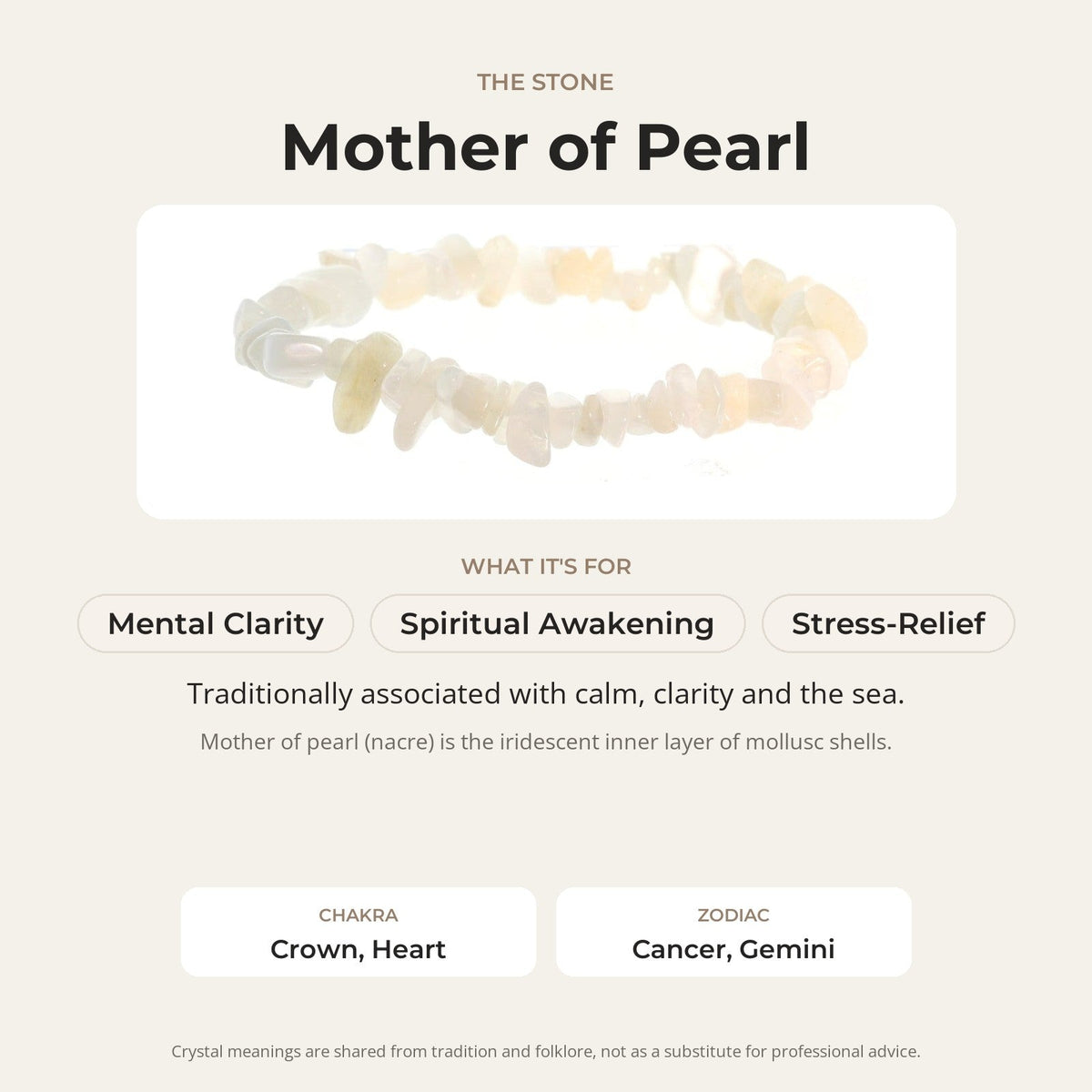 Mother of Pearl Chip Bracelet