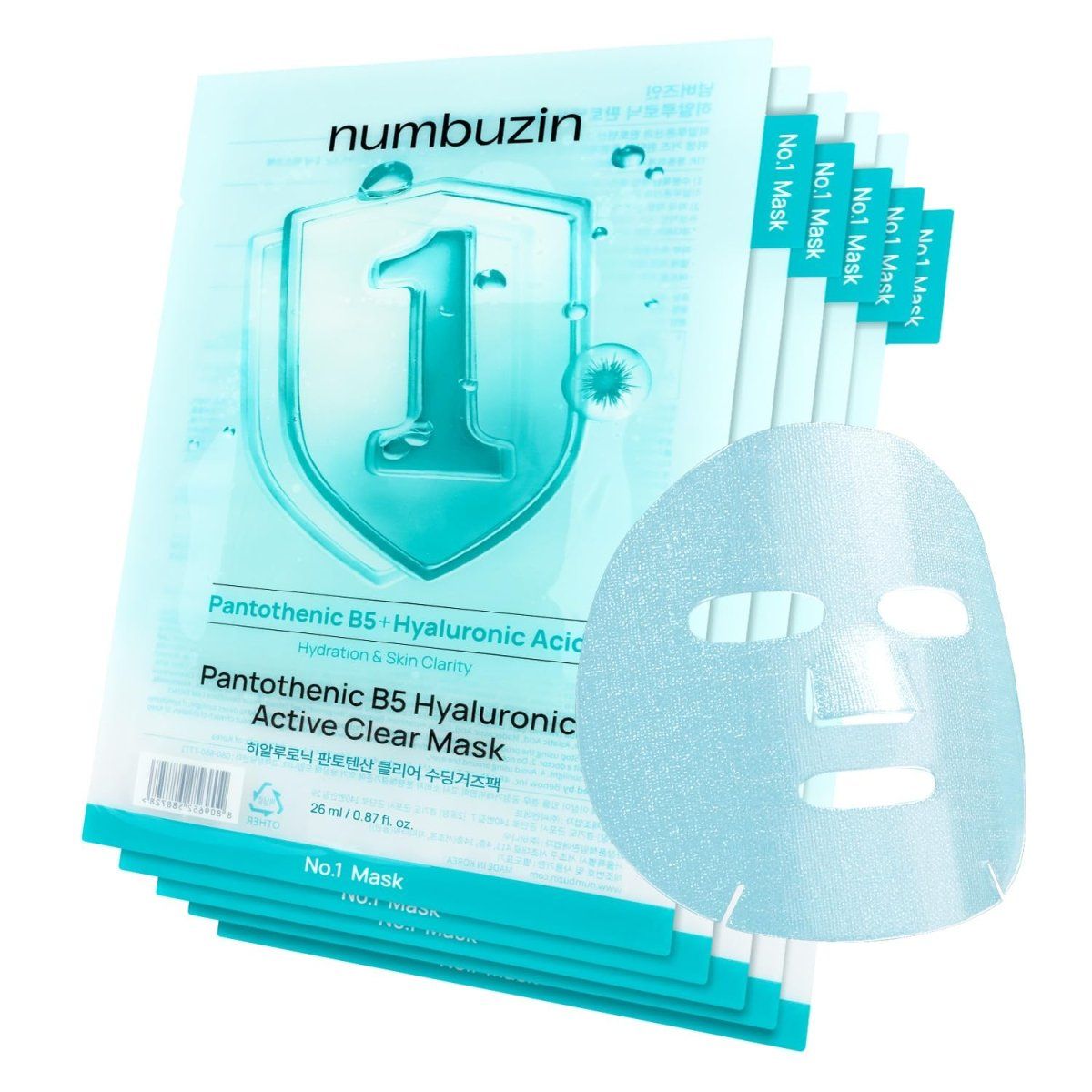 Numbuzin No.1 Pantothenic B5 Hyaluronic Active Clear Mask