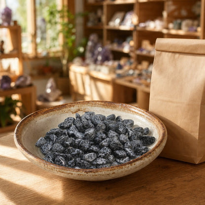Obsidian Snowflake Tumbled Stones