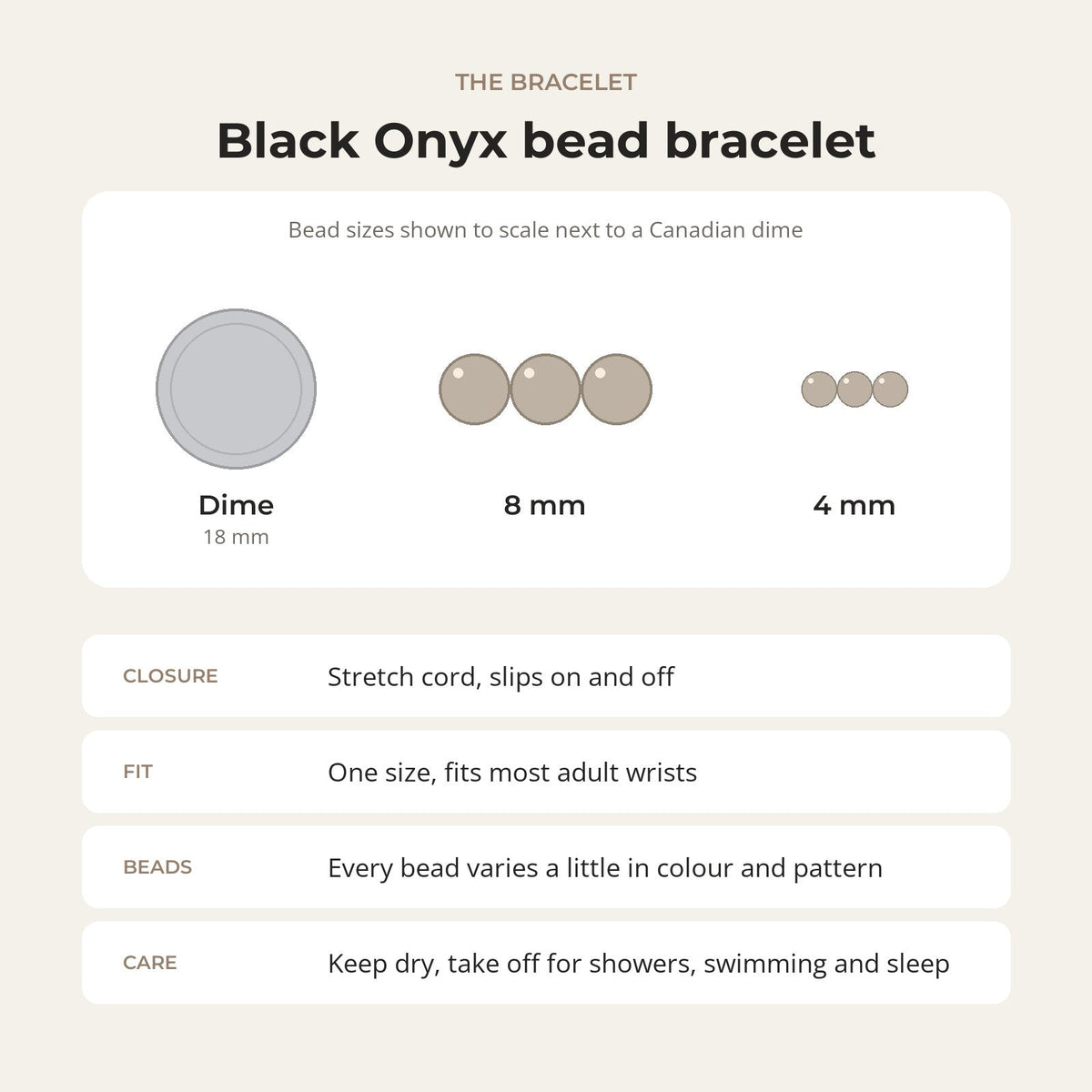 Onyx Bead Bracelet