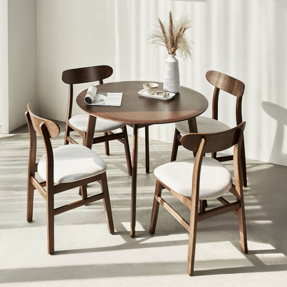 Oslo Round Solid Rubber Wood Dining Table