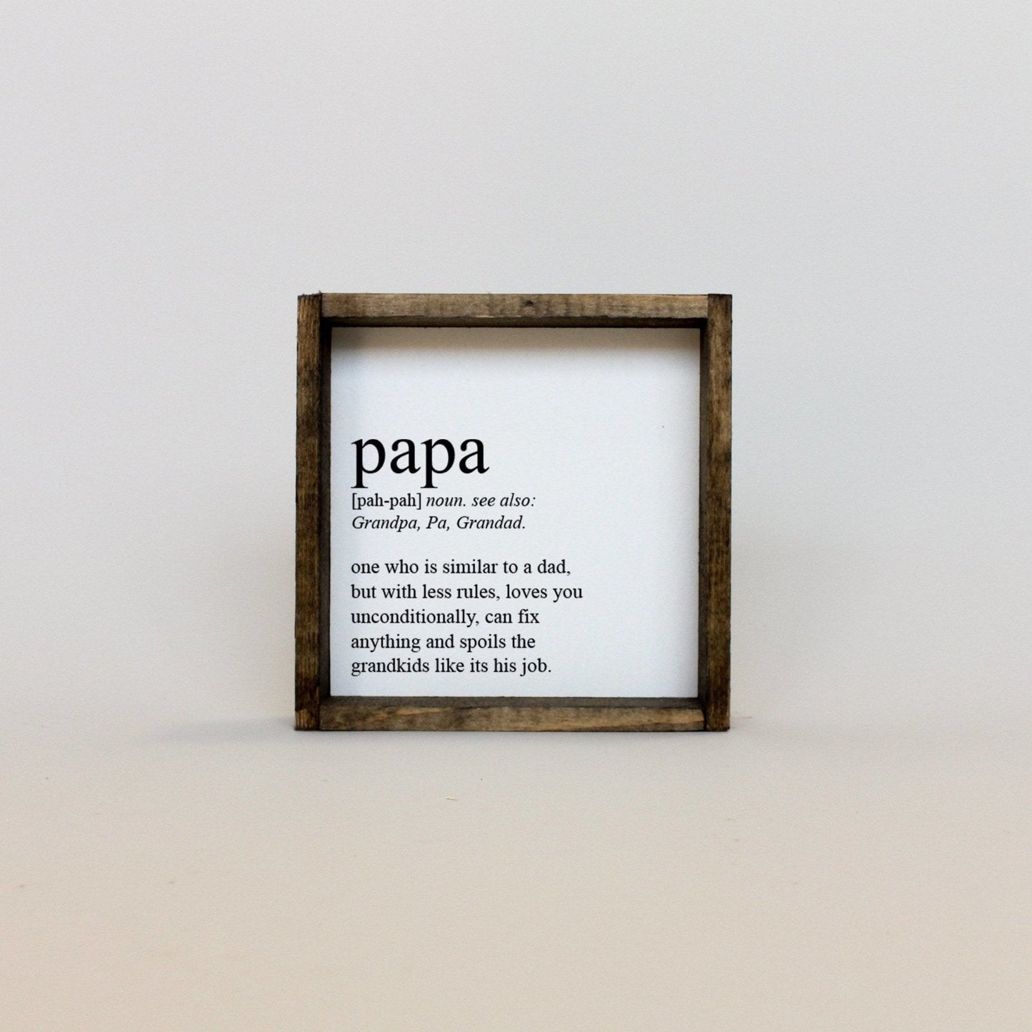 Papa Definition Wood Sign– Grandfather Gift Wall Art - AURABAGS SHOP