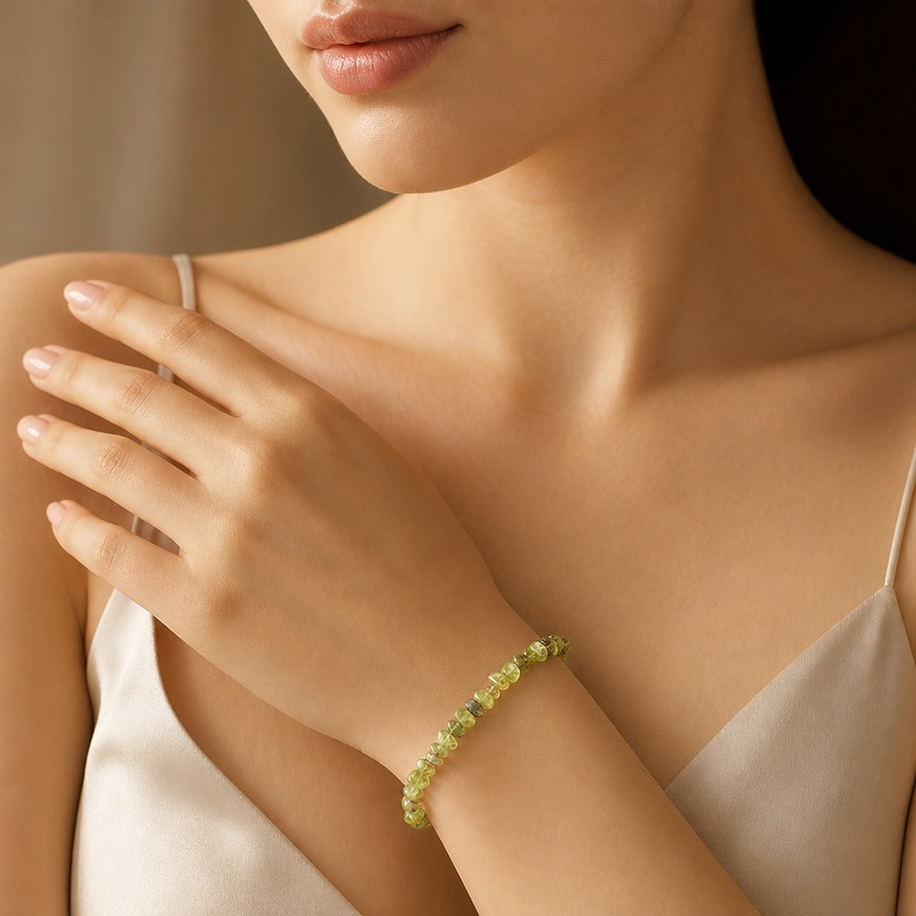 Peridot Chip Bracelet