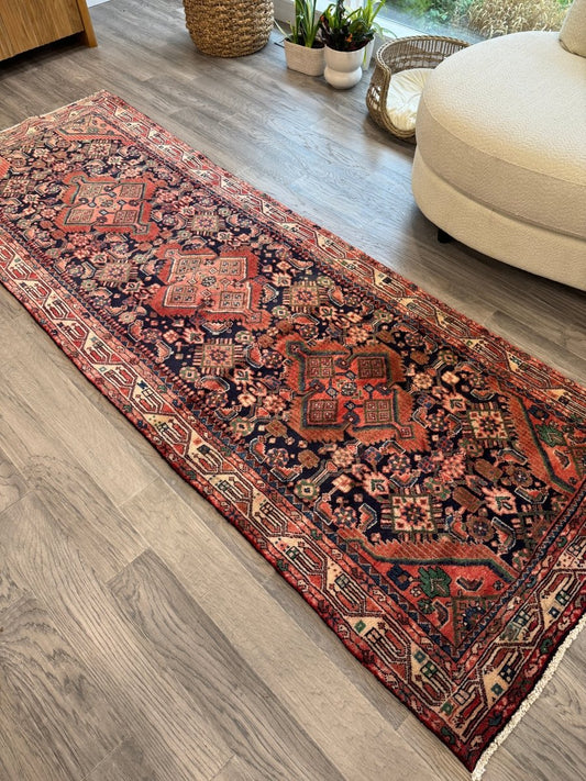 Persian Hamadan Runner Rug | 3' 3" x 9' 5"