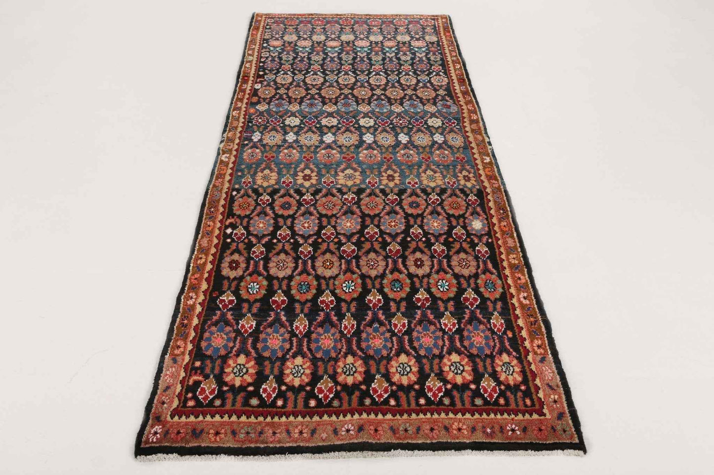 Persian Hamadan Runner Rug | 3' 9" x 9' 2"