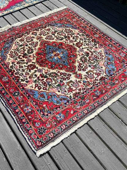 Persian Roodbar Rug | 3' 6" x 3' 6"