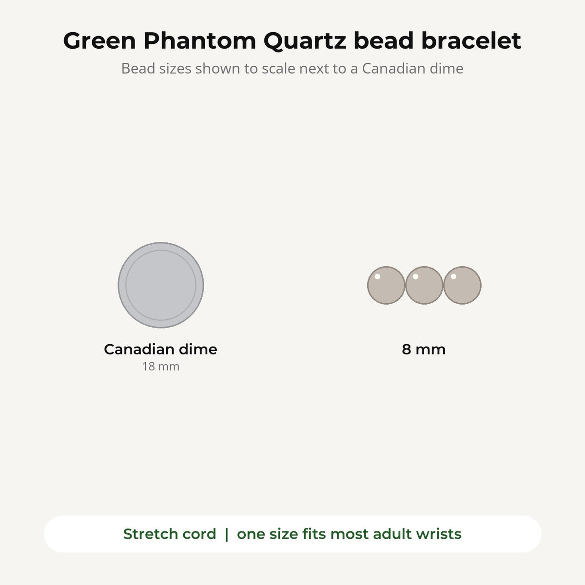 Phantom Quartz Green Round Bracelet - 8mm