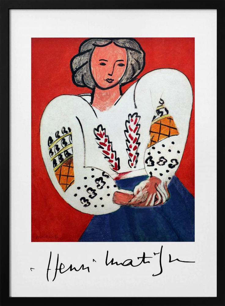 Wall art Henri Matisse, La Camicetta Romena, 1940