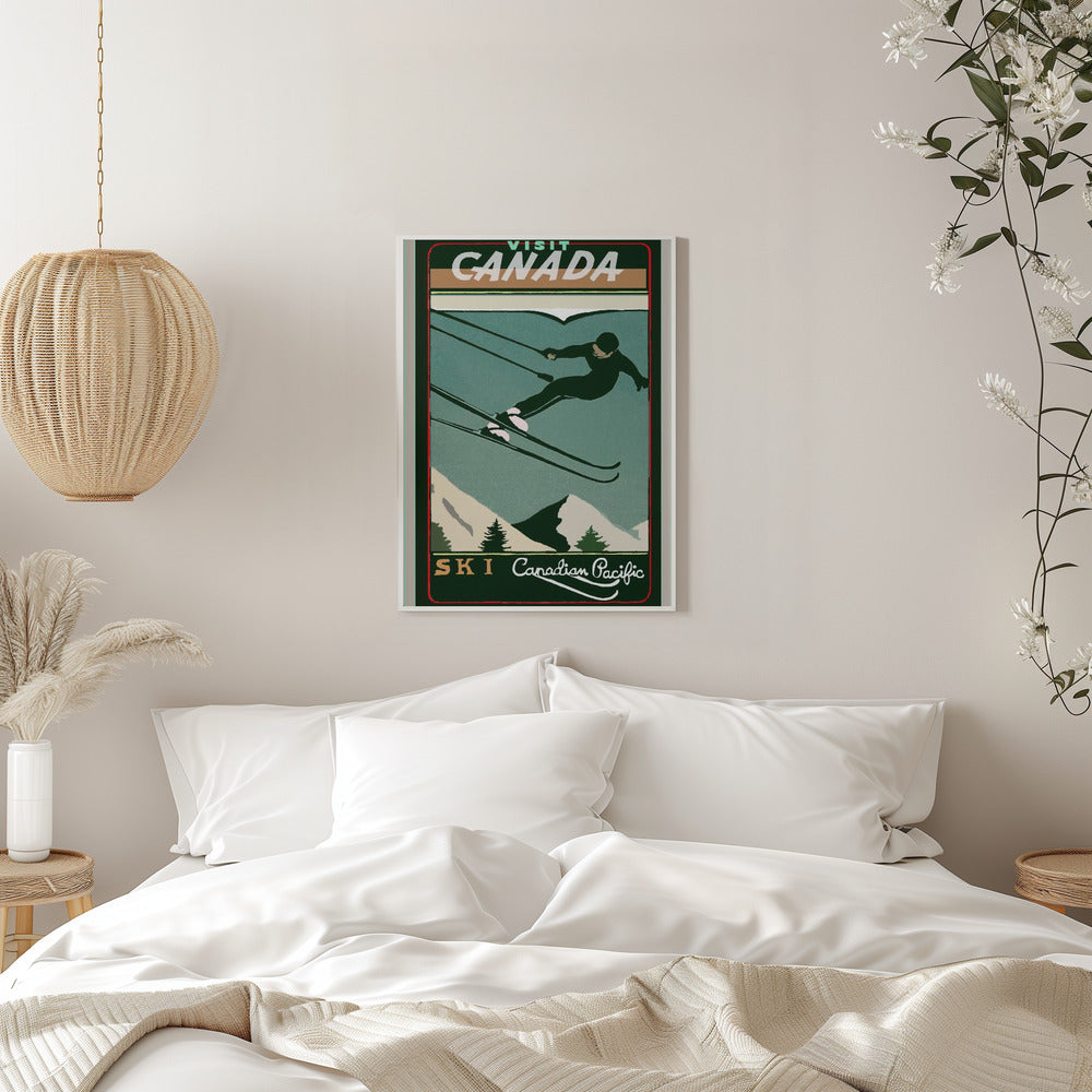 Wall art Winter Tourism: Vintage Ski Canada Poster