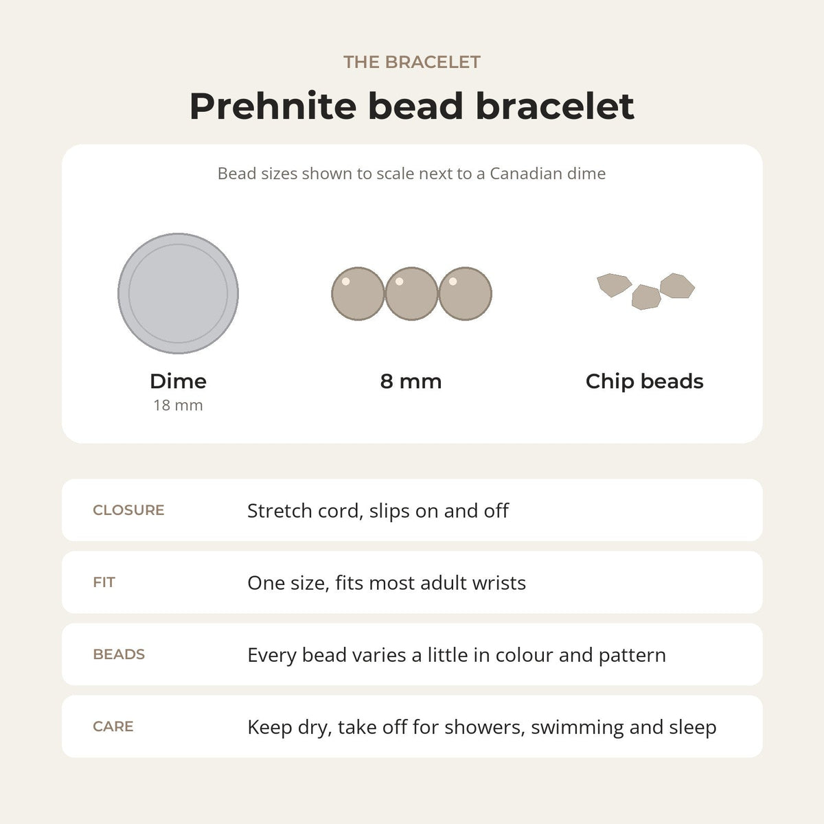 Prehnite Bead Bracelet