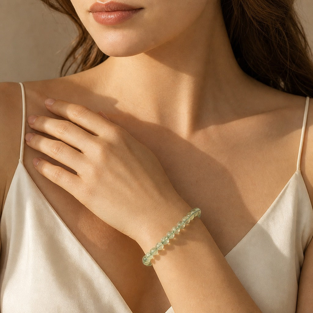 Prehnite Bead Bracelet
