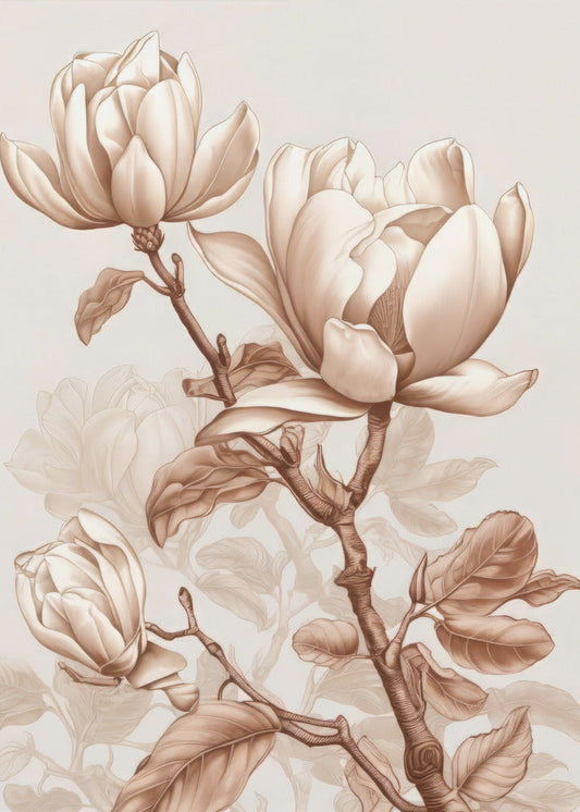 Beige Flowers 3