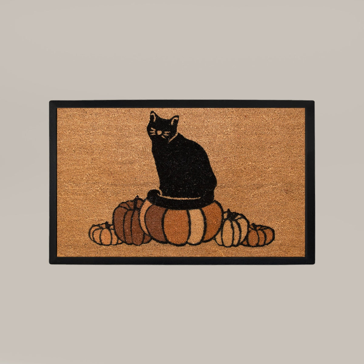 pumpkin+cat rectangular doormat set