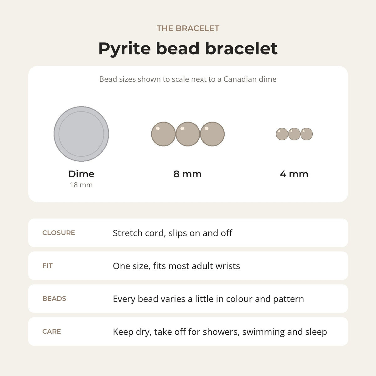 Pyrite Round Bracelet