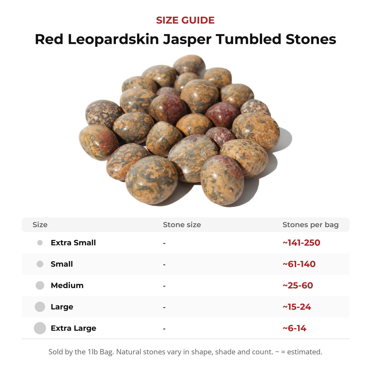 Red Leopardskin Jasper Tumbled Stones