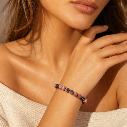 Rhodochrosite Bead Bracelet