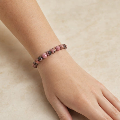 Rhodochrosite Bead Bracelet