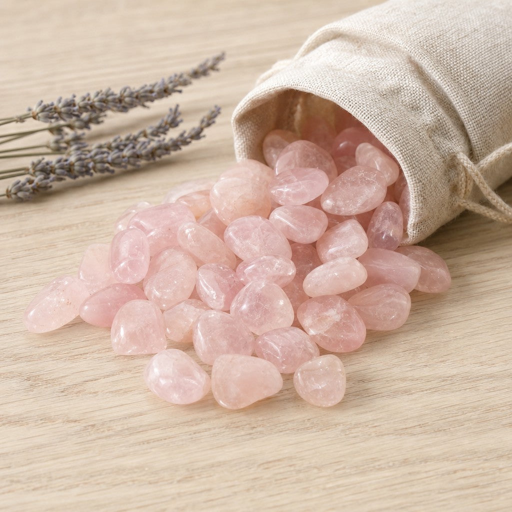 Rose Quartz Tumbled Stones A Quality - Brazil
