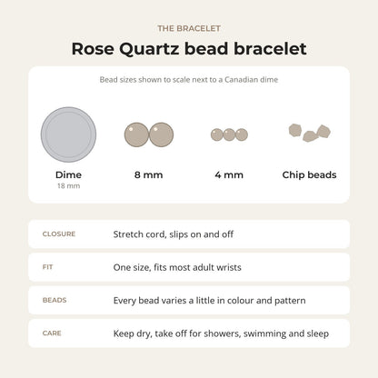 Rose Quartz Bead Bracelet