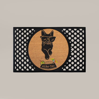 meowtini round doormat set
