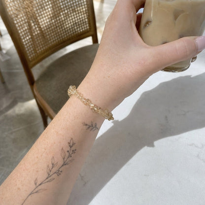 Rutilated Quartz Bead Bracelet