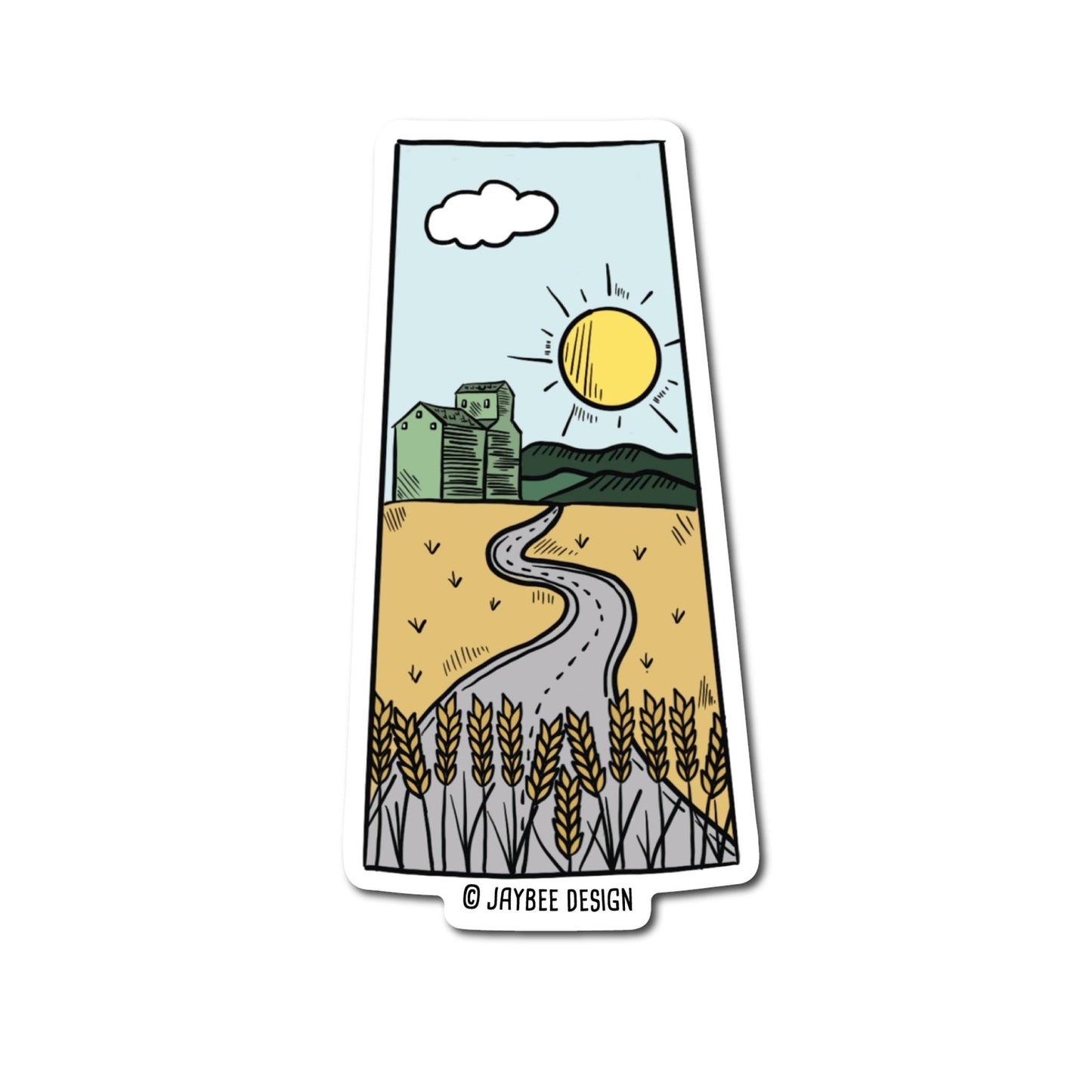 Saskatchewan (Wheat Fields) Matte Vinyl Sticker