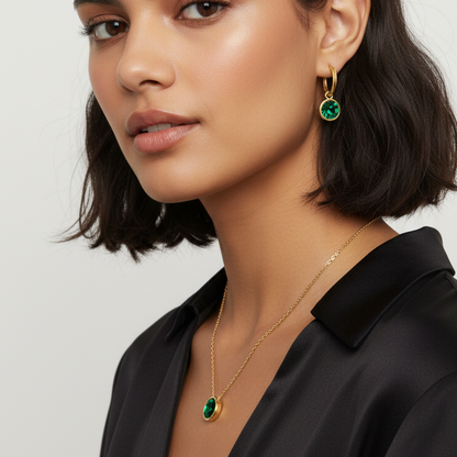 Radiant Pearl and Diamond Set