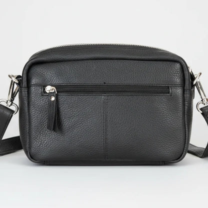 Greenwood Leather Mini Crossbody Bag. Premium Full-Grain Pebbled Leather Handbag
