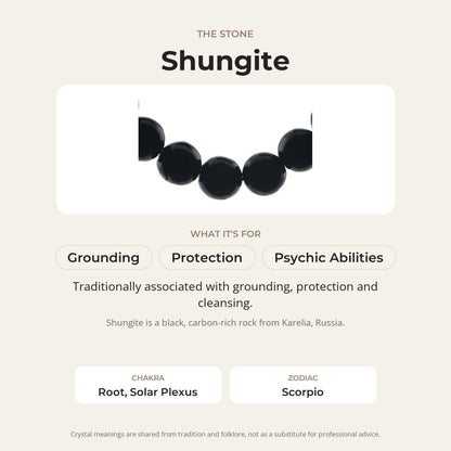 Shungite Bracelet Round - 12mm