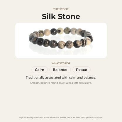 Silk Stone Round Bracelet - 8mm