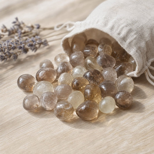 Smoky Quartz Tumbled Stone - Light/Dark
