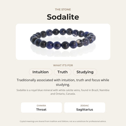 Sodalite E Round Bracelet - 8mm