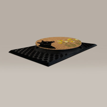 spring dog round doormat set