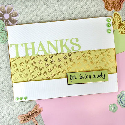 Stickables A5 Self-Adhesive Foiled Paper Pack - Springtime
