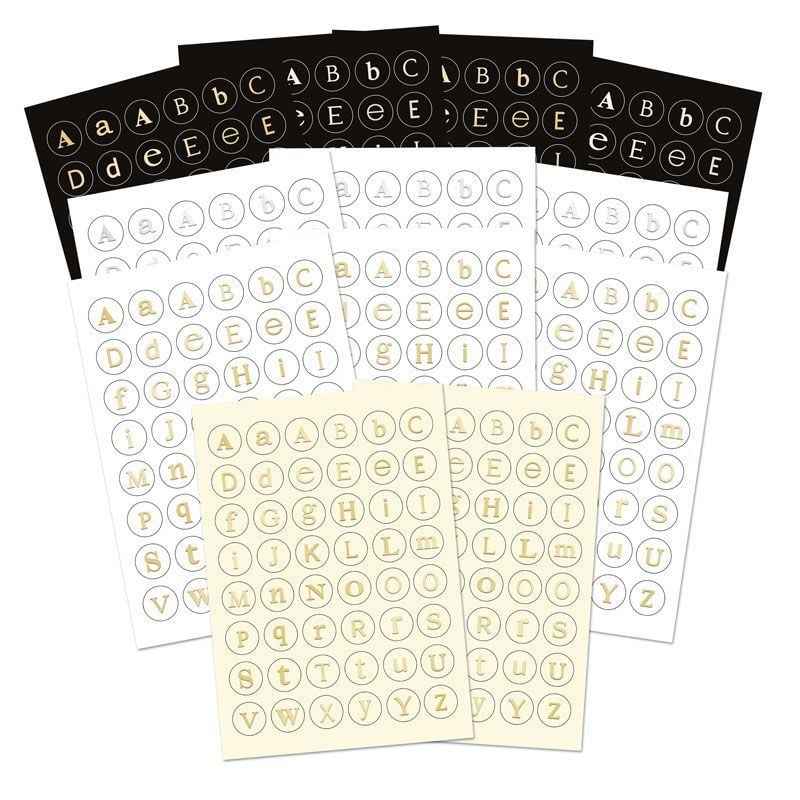 Stickables Self-Adhesive Letter Coins - Essential Colours
