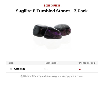 Sugilite E Tumbled Stones - 3 Pack