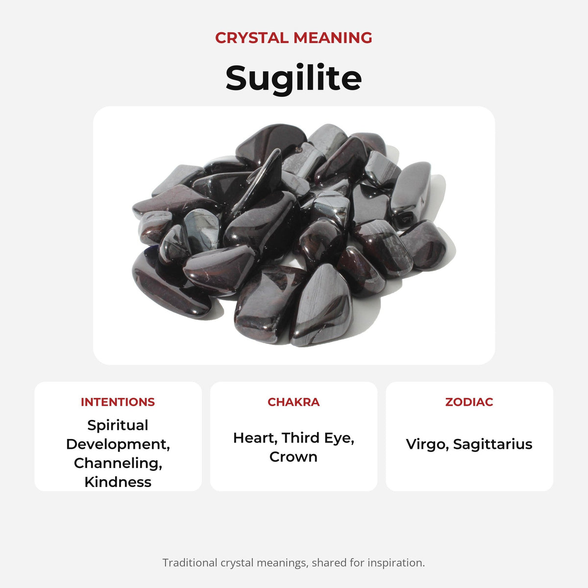 Sugilite in Matrix Tumbled Stones