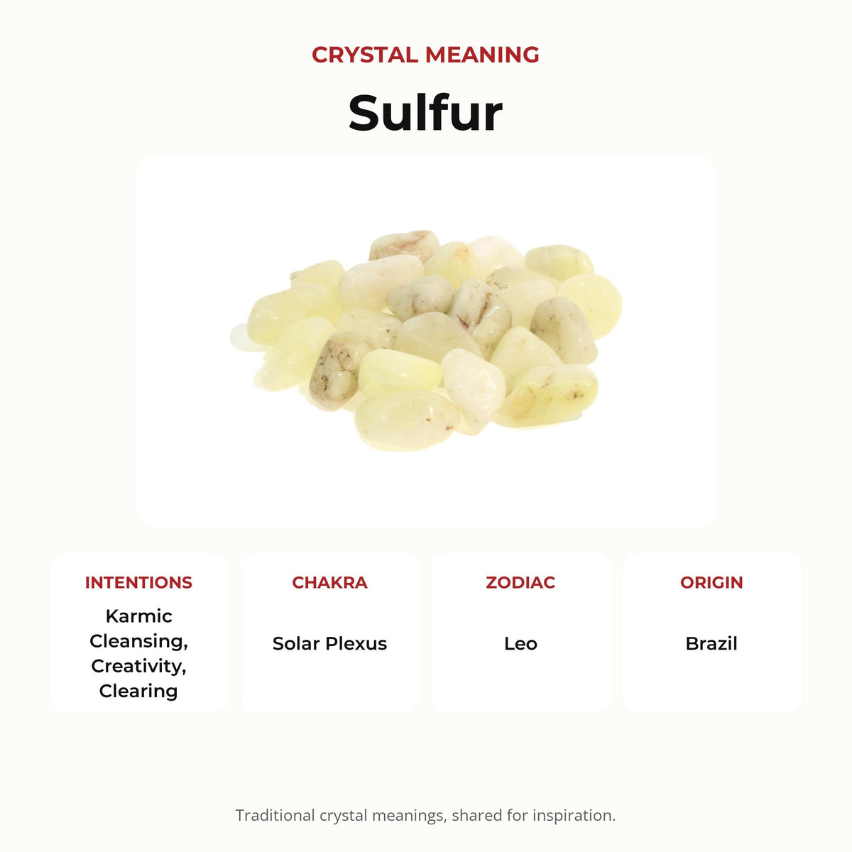 Sulfur Quartz Tumbled Stones